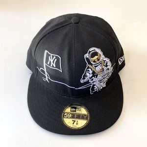 New era New York yankee astronaut black fitted cap hat 59 fifty 7 1/8